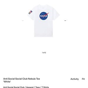 RARE NWT Anti Social Social Club NASA White Teenage